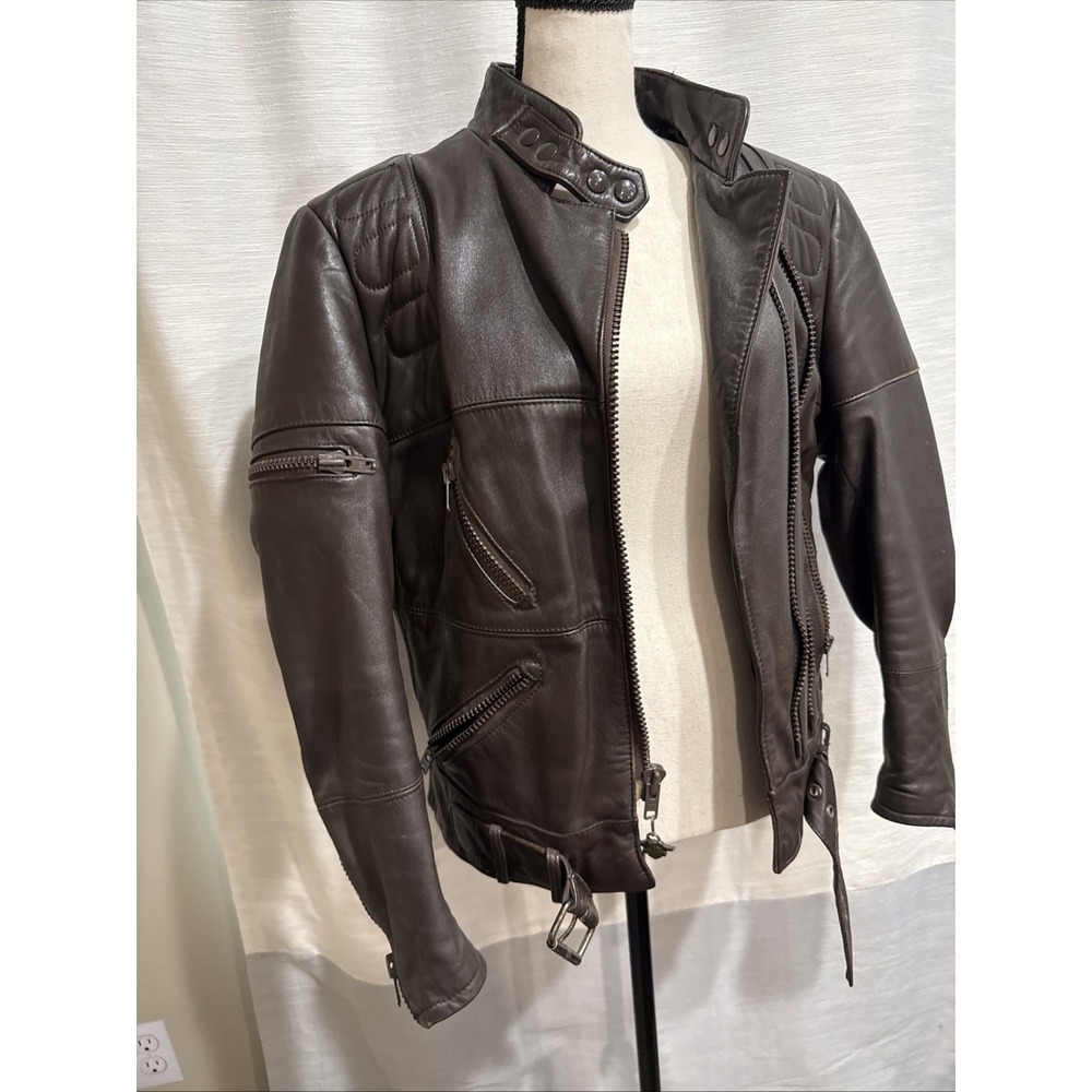 Harley-Davidson / Hein Gericke Vintage Brown Genuine Leather Jacket, Size 40,